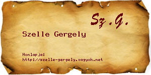 Szelle Gergely névjegykártya